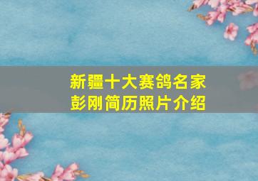 新疆十大赛鸽名家彭刚简历照片介绍