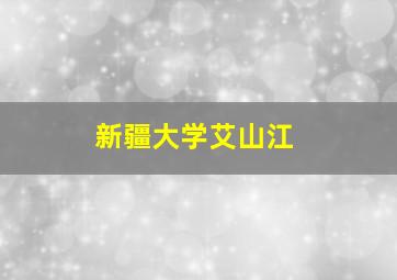 新疆大学艾山江