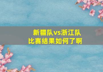 新疆队vs浙江队比赛结果如何了啊