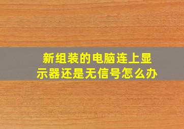 新组装的电脑连上显示器还是无信号怎么办