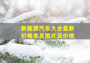 新能源汽车大全最新价格表及图片及价格