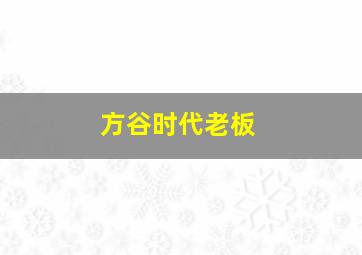 方谷时代老板