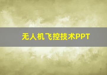 无人机飞控技术PPT