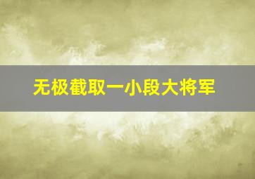 无极截取一小段大将军