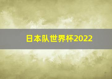 日本队世界杯2022