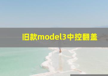 旧款model3中控翻盖