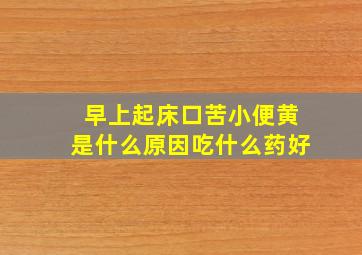 早上起床口苦小便黄是什么原因吃什么药好