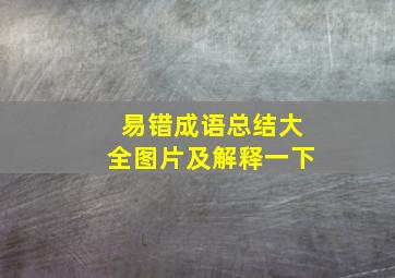 易错成语总结大全图片及解释一下