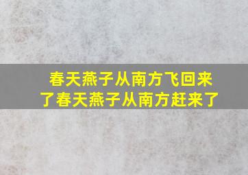 春天燕子从南方飞回来了春天燕子从南方赶来了