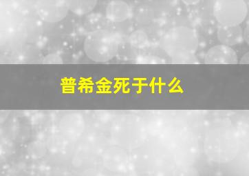 普希金死于什么