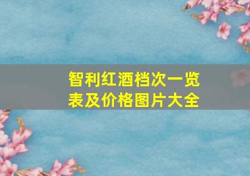 智利红酒档次一览表及价格图片大全