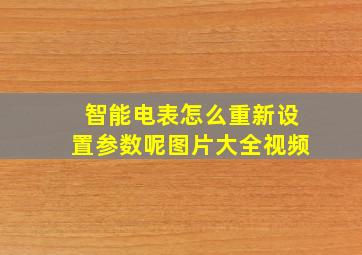 智能电表怎么重新设置参数呢图片大全视频