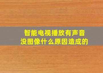 智能电视播放有声音没图像什么原因造成的