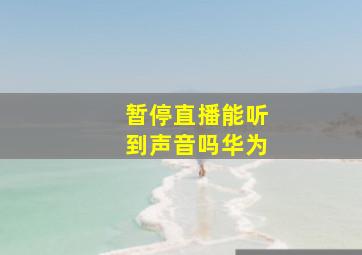 暂停直播能听到声音吗华为