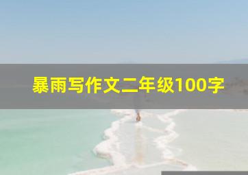 暴雨写作文二年级100字