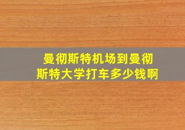 曼彻斯特机场到曼彻斯特大学打车多少钱啊