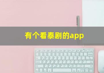 有个看泰剧的app