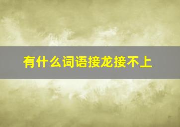 有什么词语接龙接不上