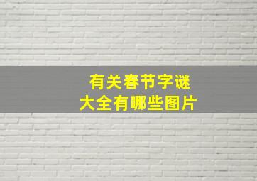 有关春节字谜大全有哪些图片