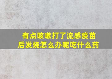 有点咳嗽打了流感疫苗后发烧怎么办呢吃什么药