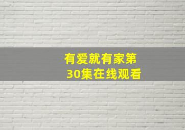 有爱就有家第30集在线观看