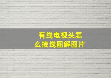 有线电视头怎么接线图解图片