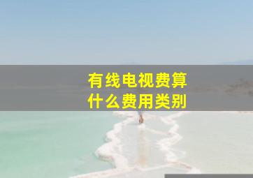 有线电视费算什么费用类别