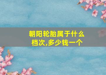 朝阳轮胎属于什么档次,多少钱一个