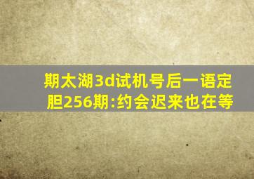 期太湖3d试机号后一语定胆256期:约会迟来也在等