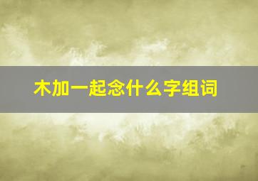 木加一起念什么字组词