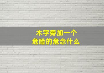 木字旁加一个危险的危念什么