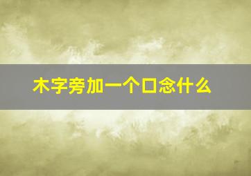 木字旁加一个口念什么