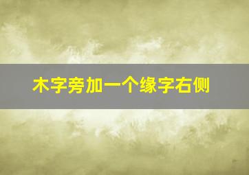 木字旁加一个缘字右侧