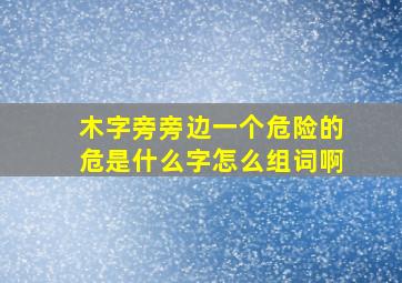 木字旁旁边一个危险的危是什么字怎么组词啊