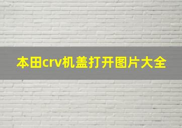 本田crv机盖打开图片大全