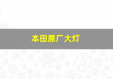 本田原厂大灯