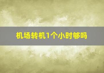 机场转机1个小时够吗