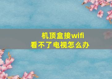 机顶盒接wifi看不了电视怎么办