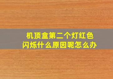 机顶盒第二个灯红色闪烁什么原因呢怎么办