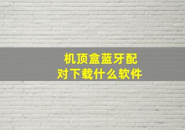 机顶盒蓝牙配对下载什么软件