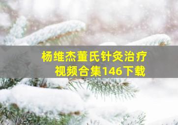 杨维杰董氏针灸治疗视频合集146下载