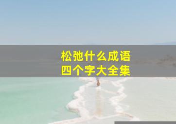 松弛什么成语四个字大全集