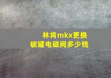 林肯mkx更换碳罐电磁阀多少钱