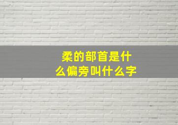 柔的部首是什么偏旁叫什么字