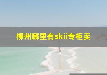 柳州哪里有skii专柜卖