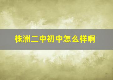 株洲二中初中怎么样啊