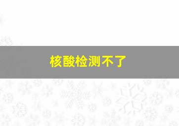 核酸检测不了