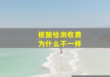 核酸检测收费为什么不一样