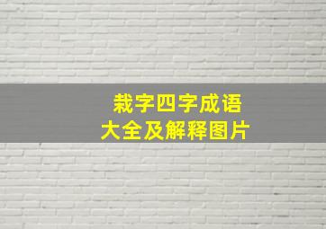 栽字四字成语大全及解释图片