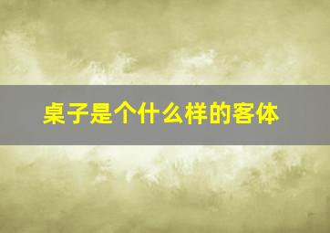 桌子是个什么样的客体